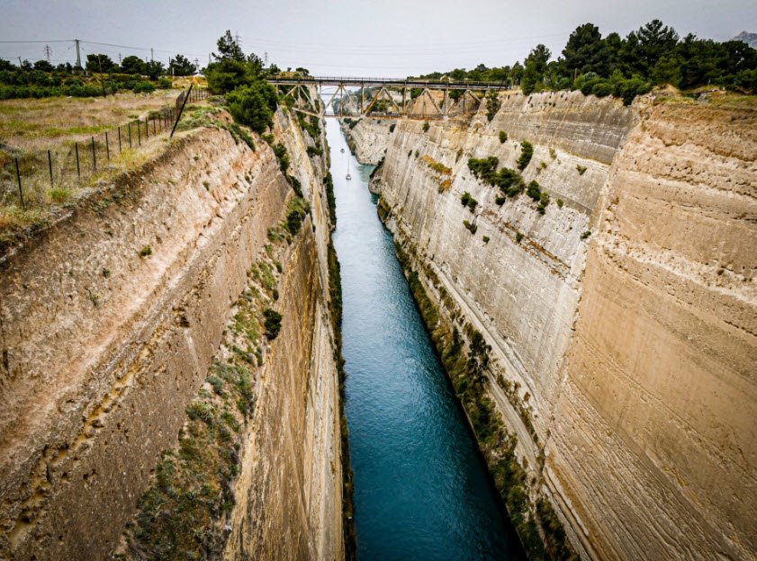 Corinth Canal, Peloponnese, Greece